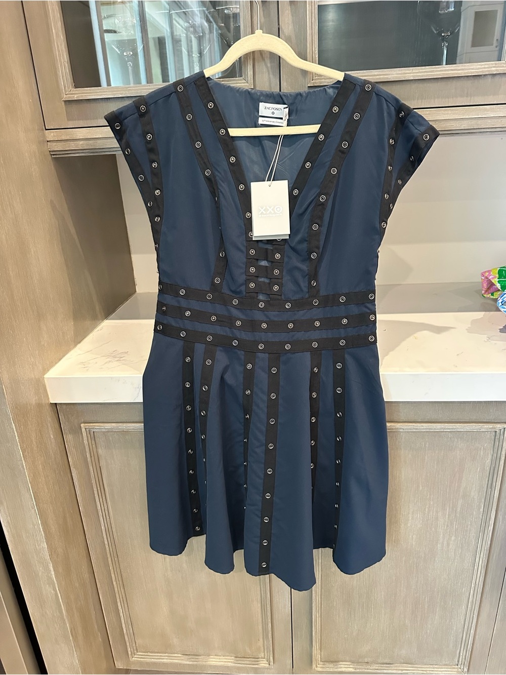NWT Zac Posen for Target Blue and Black Grommet Dress New Size 6